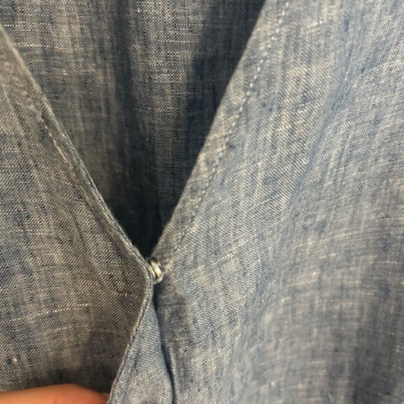 Anthropologie Sanctuary X Montana Front Tie Chambray Romper- Size Medium - Picture 8 of 9